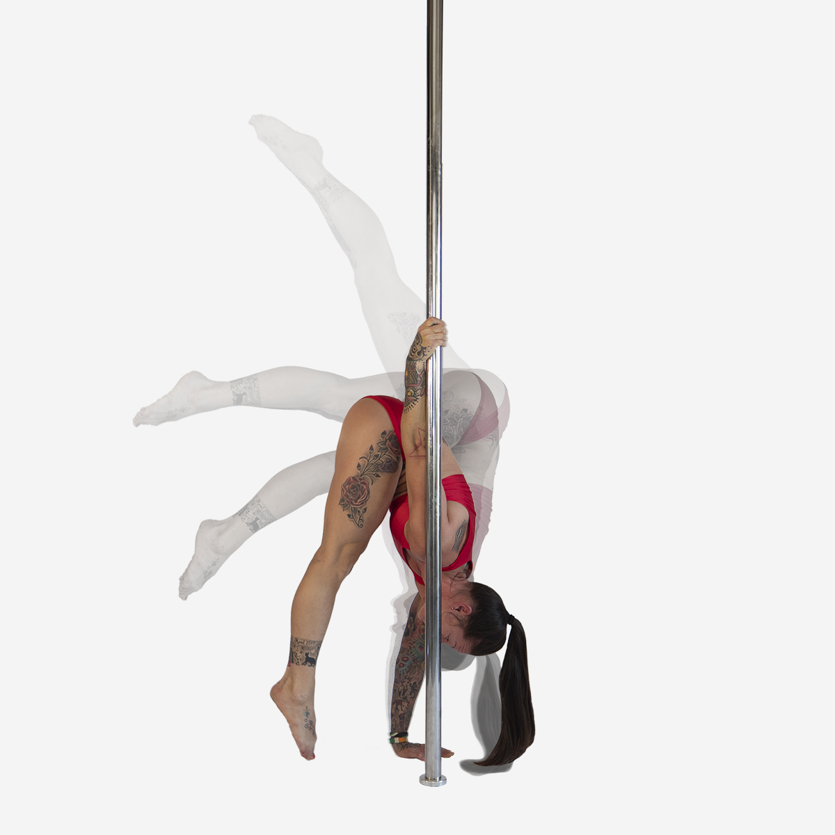 Pole handstand deadlift
