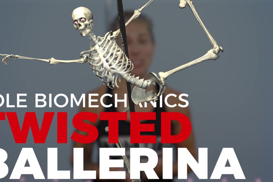 Twisted ballerina pole biomechanics