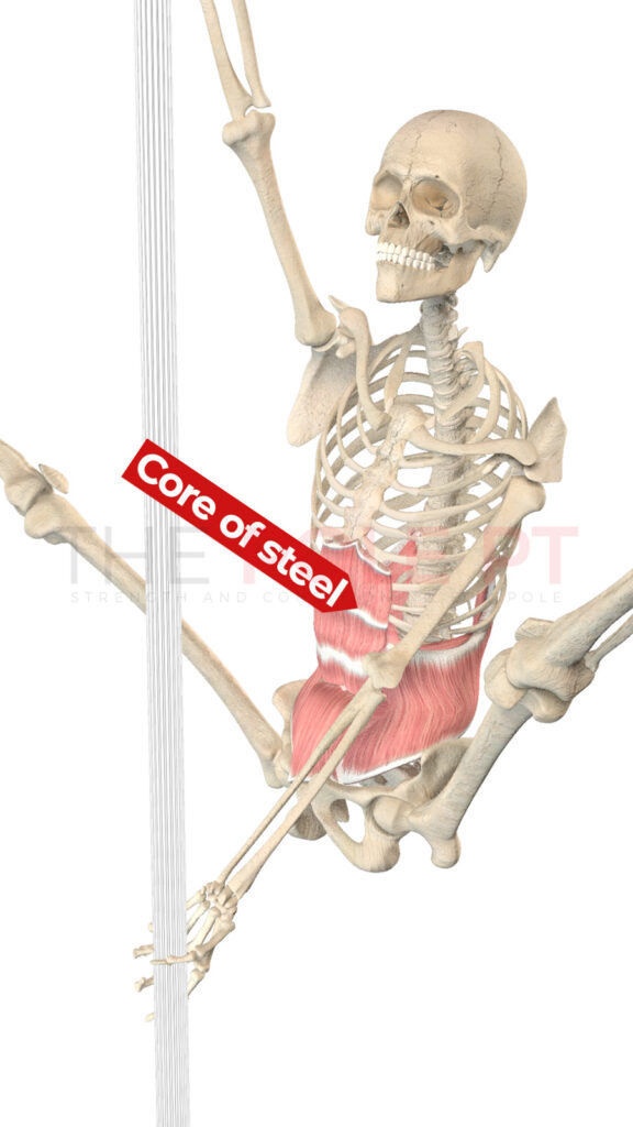 Core strength for pole boomerang
